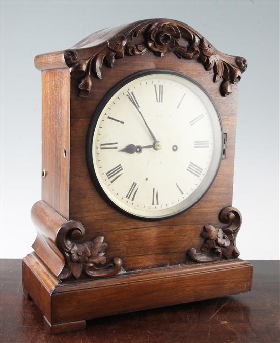 A William IV rosewood bracket clock, 17in.